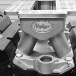 Alkydigger's 7070 TR BLOWER   Small Block Chevy 23 Degree Tunnel Ram Manifold